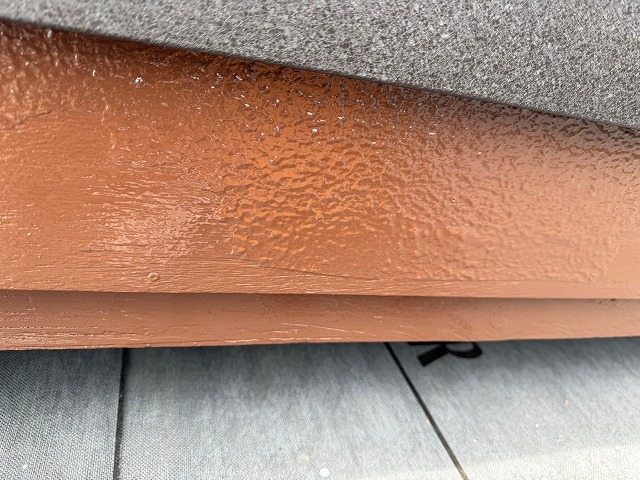 破風塗装　上塗り完了